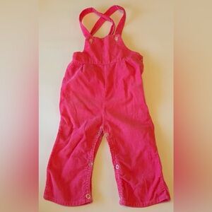 Vintage Pink Corduroy Kids Overalls